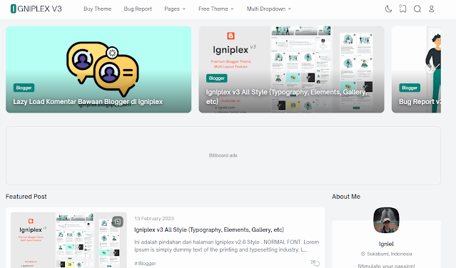 Igniplex v3 Premium Blogger Template
