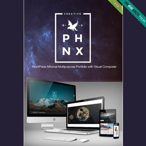 Phoenix-WordPress-Minimal-Multipurpose-Portfolio-with-Visual-Composer.jpg Phoenix - WordPress Minimal Multipurpose Portfolio with Visual Composer - Image 1