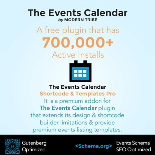 The Events Calendar Shortcode and Templates Pro - WordPress Plugin
