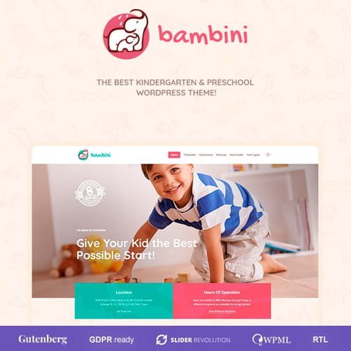 Bambini - Pre-School and Kindergarten Theme