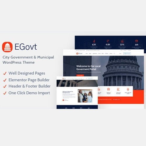 EGovt - City Government WordPress Theme