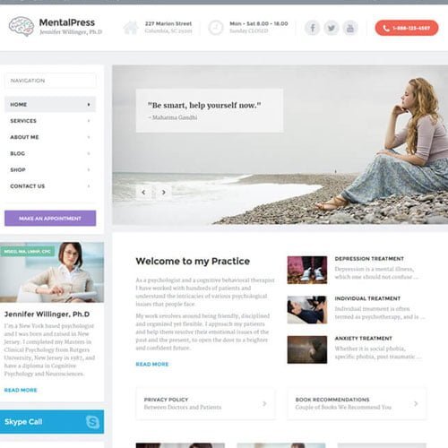 MentalPress - WP Theme for your Medical or Psychology Website.